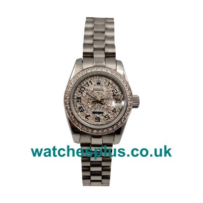 UK Best Quality Rolex Lady-Datejust 79174 Replica Watches With Diamonds Dials For Women