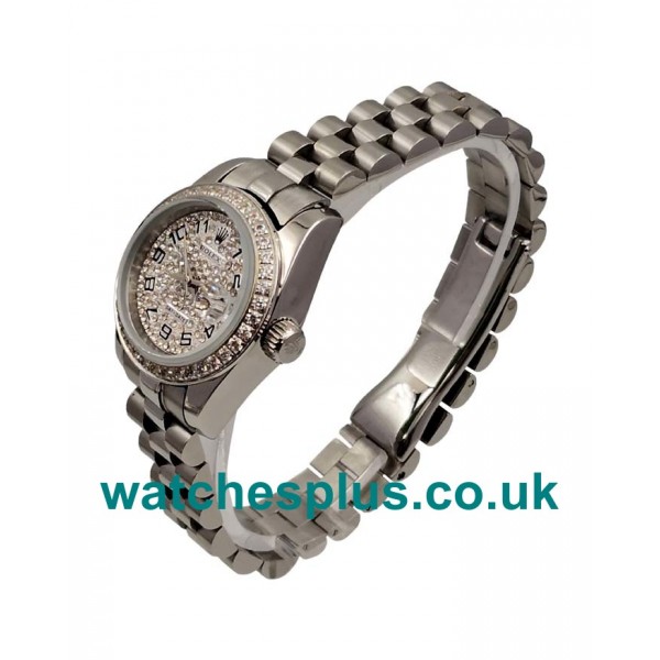 UK Best Quality Rolex Lady-Datejust 79174 Replica Watches With Diamonds Dials For Women