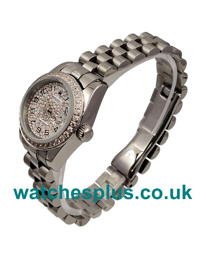 UK Best Quality Rolex Lady-Datejust 79174 Replica Watches With Diamonds Dials For Women