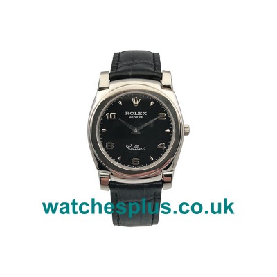 UK Swiss Made 35 MM Rolex Cellini 5330 Replica Watches With Black Dials For Men