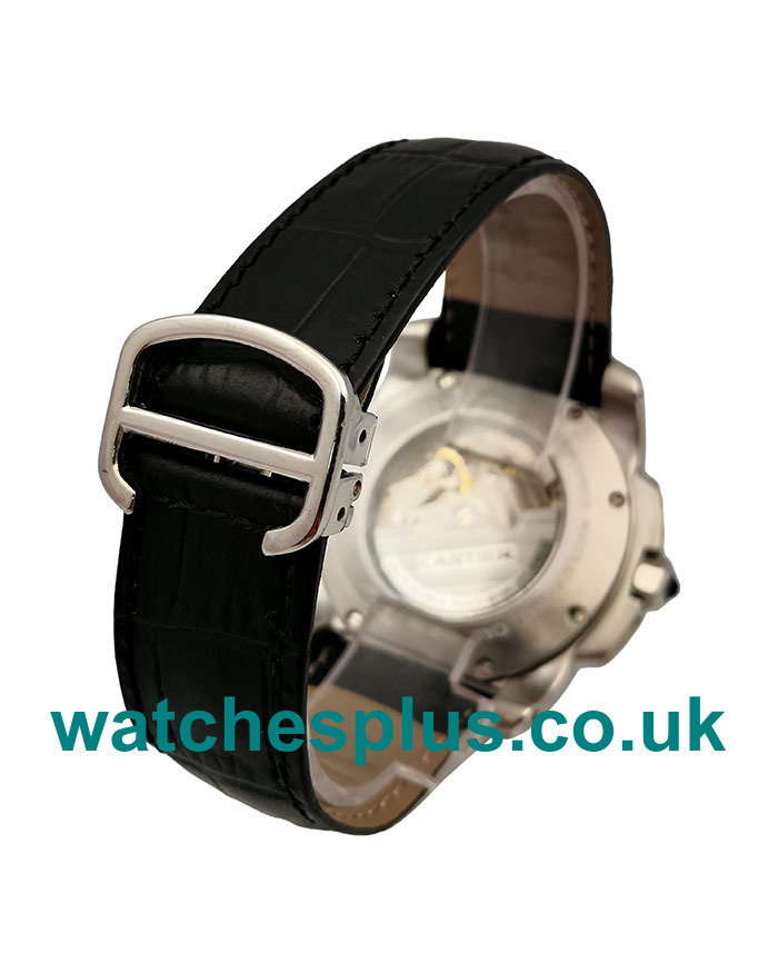 UK High Quality Cartier Calibre De Cartier W7100041 Replica Watches With Black Dials For Sale