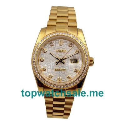 Top Quality Rolex Lady-Datejust 179138 Fake Watches With Golden Dials For Women