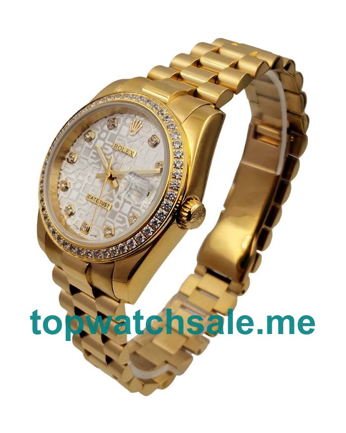 Top Quality Rolex Lady-Datejust 179138 Fake Watches With Golden Dials For Women