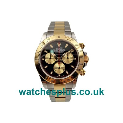 UK Luxury Replica Rolex Cosmograph Daytona 116503 JF Stainless Steel & Yellow Gold Black & Champagne Dial Swiss Valjoux  7750