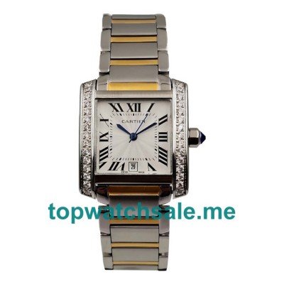 UK High Quality Fake Cartier Tank Francaise W2TA0003 With Silver Dials And Quartz Movement Online