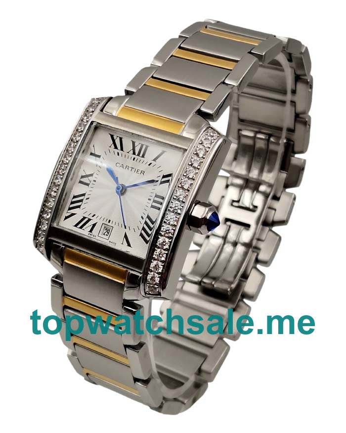 UK High Quality Fake Cartier Tank Francaise W2TA0003 With Silver Dials And Quartz Movement Online