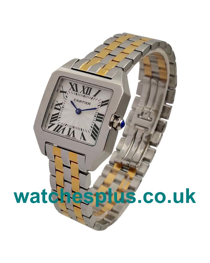 UK High End Cartier Santos W25066Z6 Replica Watches With White Dials For Men