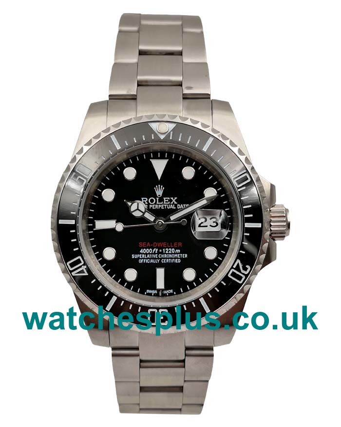 UK Cheap Rolex Sea-Dweller 126600 Replica Watches With Black Dials For Men