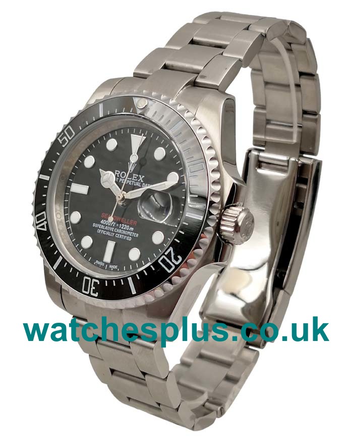 UK Cheap Rolex Sea-Dweller 126600 Replica Watches With Black Dials For Men