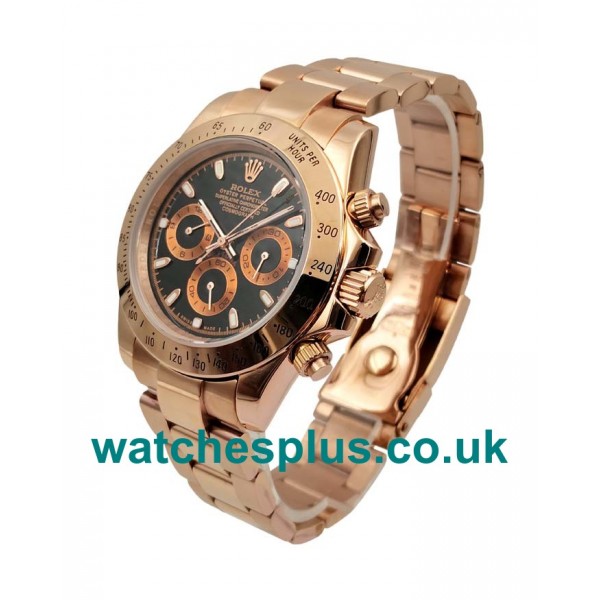 UK High Quality Rolex Daytona 116505 Replica Watches With Black Dials For Men