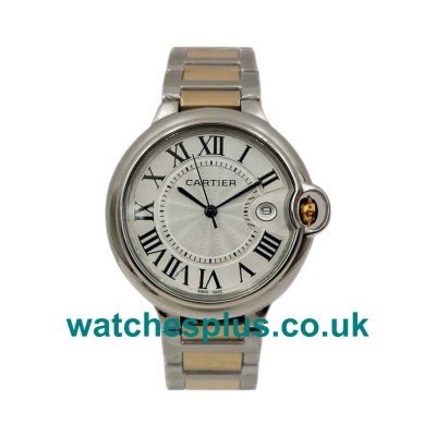 UK AAA Quality Cartier Ballon Bleu W69009Z3 Replica Watches With Silver Dials For Sale