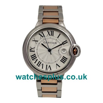 UK AAA Cartier Ballon Bleu W69009Z3 Replica Watches With Silver Dials For Sale