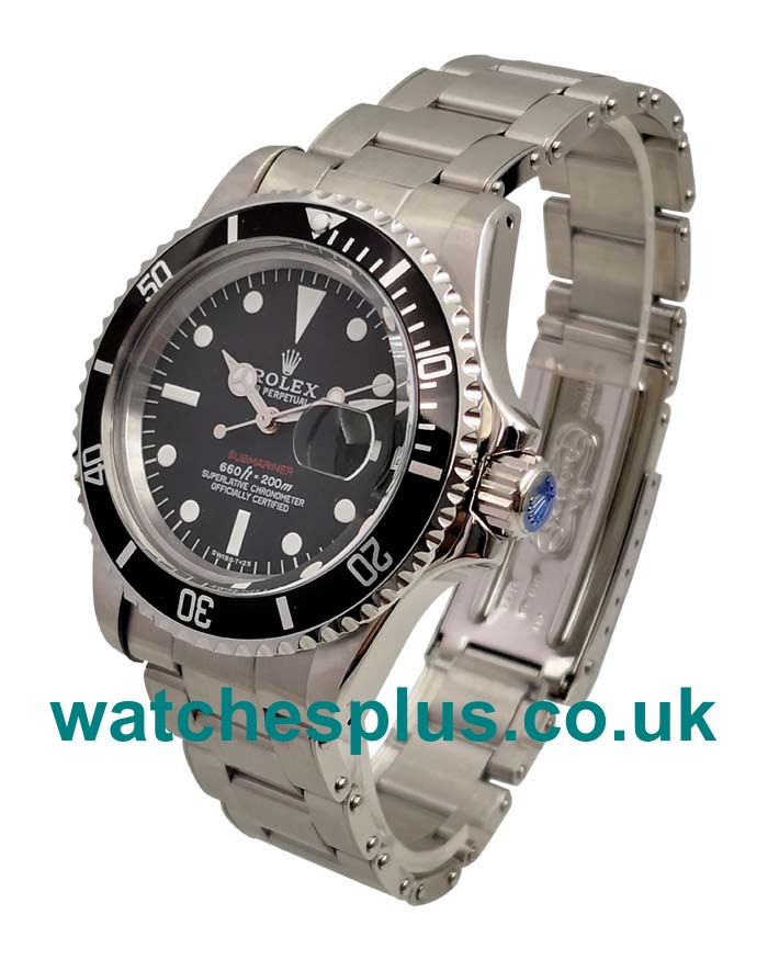 UK Swiss Made Rolex Submariner 1680 Replica Watches With Black Dials For Men