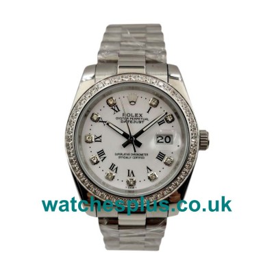 UK Best Quality Rolex Datejust 116244 Replica Watches With White Dials For Women