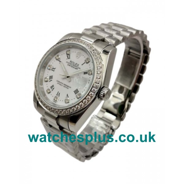 UK Best Quality Rolex Datejust 116244 Replica Watches With White Dials For Women