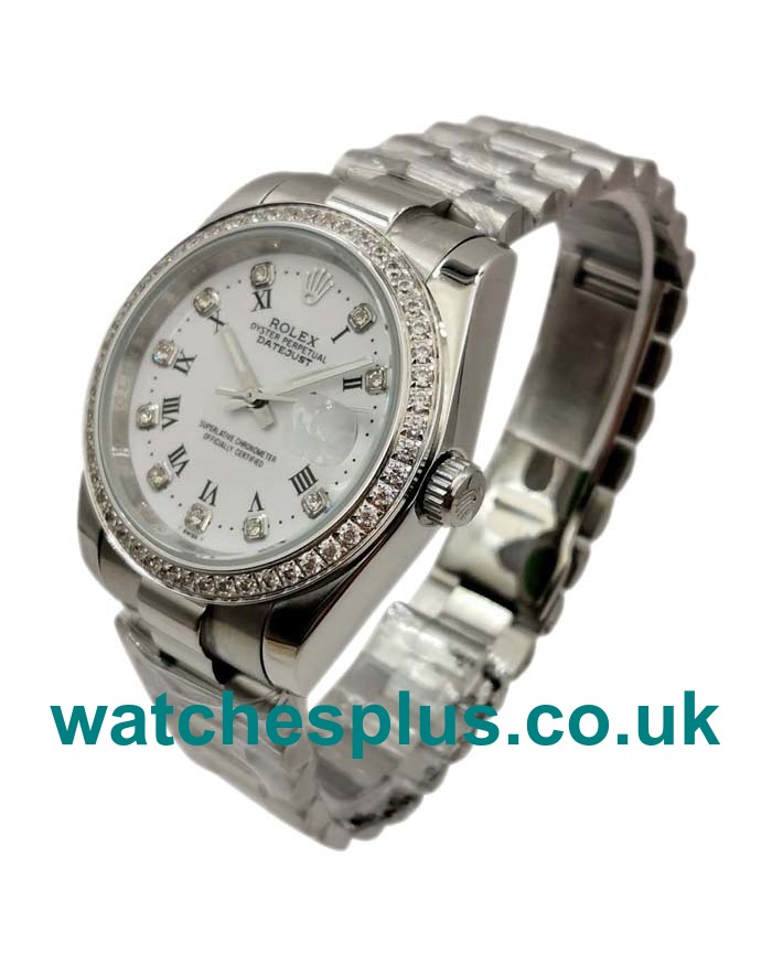 UK Best Quality Rolex Datejust 116244 Replica Watches With White Dials For Women