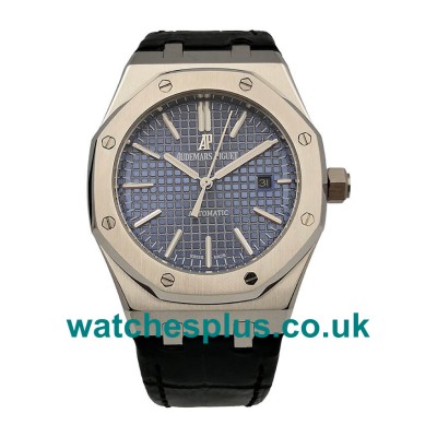 UK Luxury Replica Audemars Piguet Royal Oak 15400ST With Blue Dials Steel Cases For Men