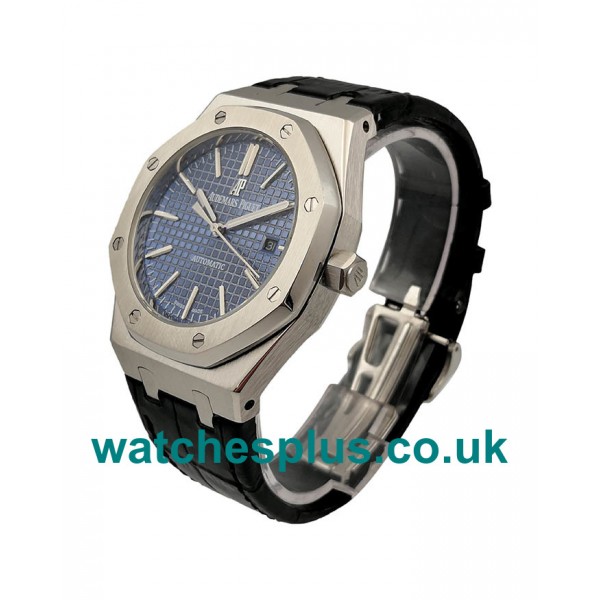 UK Luxury Replica Audemars Piguet Royal Oak 15400ST With Blue Dials Steel Cases For Men