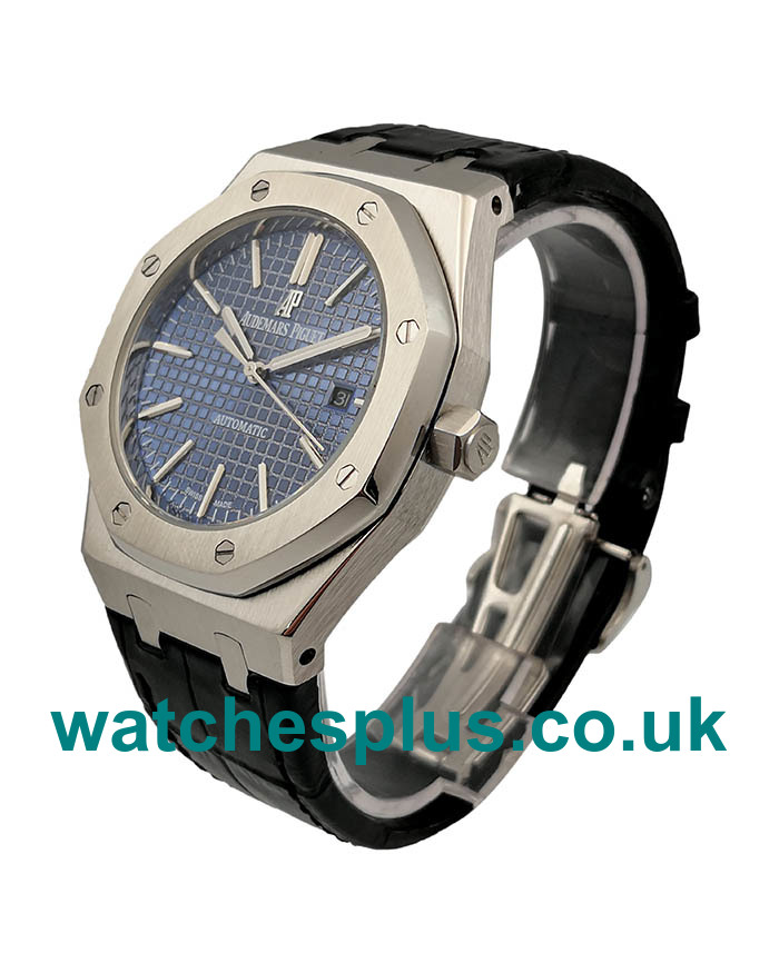 UK Luxury Replica Audemars Piguet Royal Oak 15400ST With Blue Dials Steel Cases For Men