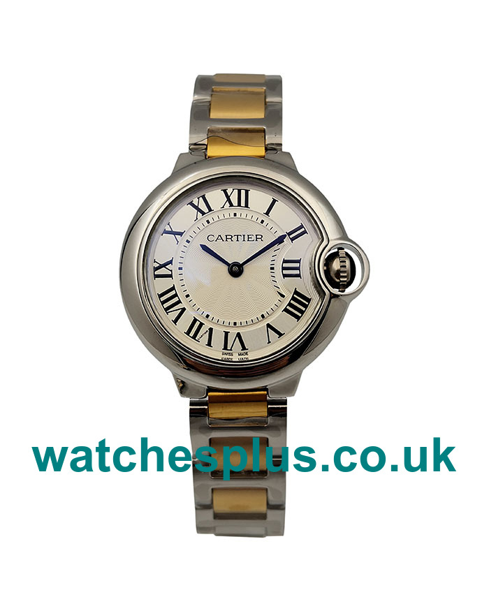 UK Best 1:1 Cartier Ballon Bleu W2BB0002 Replica Watches With Silver Dials For Sale