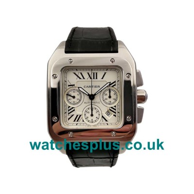 UK Cheap Cartier Santos 100 W20090X8 Replica Watches With Silver Dials Online