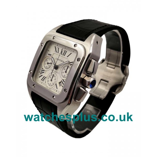 UK Cheap Cartier Santos 100 W20090X8 Replica Watches With Silver Dials Online