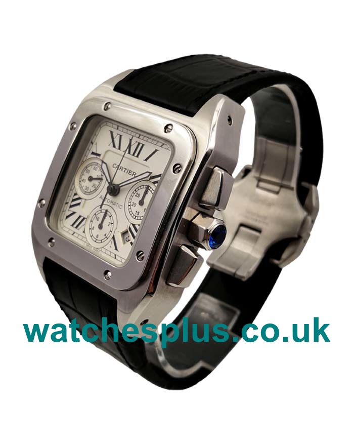 UK Cheap Cartier Santos 100 W20090X8 Replica Watches With Silver Dials Online