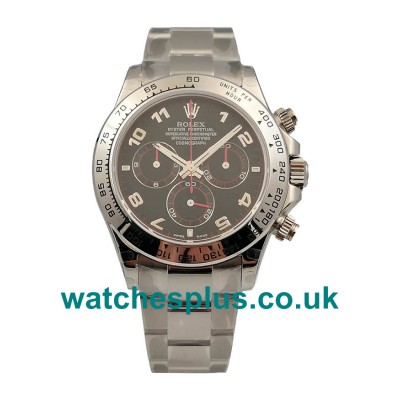 UK Best 1:1 Rolex Daytona 116509 Replica Watches With Black Dials For Sale