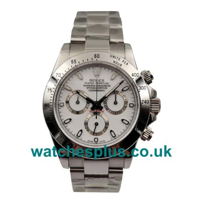 UK Swiss Made Rolex Daytona 116520 Replica Watches With White Dials Men Replica Watches