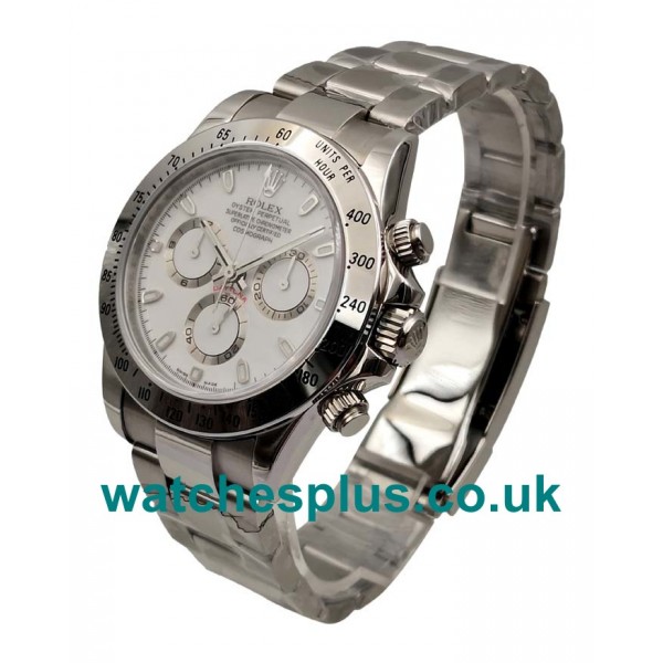 UK Swiss Made Rolex Daytona 116520 Replica Watches With White Dials Men Replica Watches