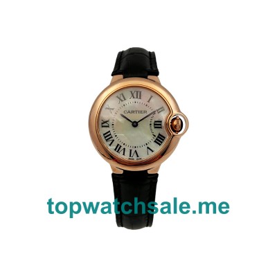 UK High Quality Cartier Ballon Bleu W6920097 Fake Watches With White Dials For Sale