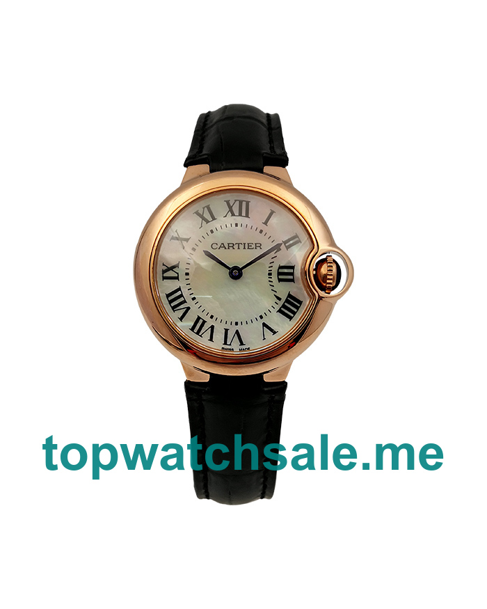 UK High Quality Cartier Ballon Bleu W6920097 Fake Watches With White Dials For Sale