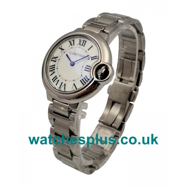 UK Perfect Fake Ballon Bleu De Cartier WSBB0045 With White Dials And Steel Cases For Sale