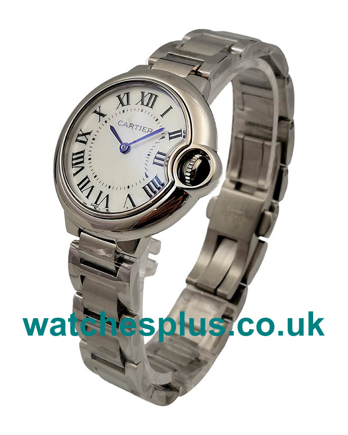 UK Perfect Fake Ballon Bleu De Cartier WSBB0045 With White Dials And Steel Cases For Sale