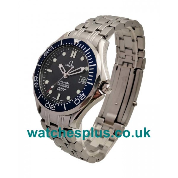 UK AAA Quality Omega Seamaster 2537.80.00 Replica Watches With Dark Blue Dials For Men