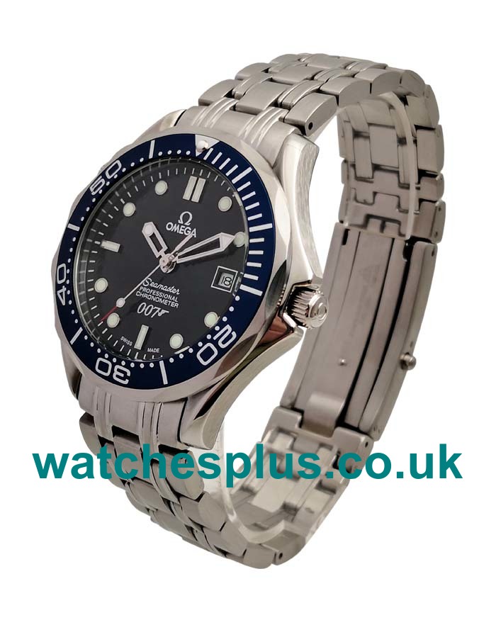 UK AAA Quality Omega Seamaster 2537.80.00 Replica Watches With Dark Blue Dials For Men