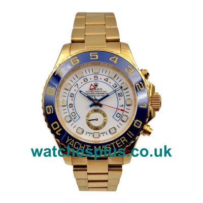 UK Best 1:1 Rolex Yacht-Master II 116688 Replica Watches With White Dials For Men