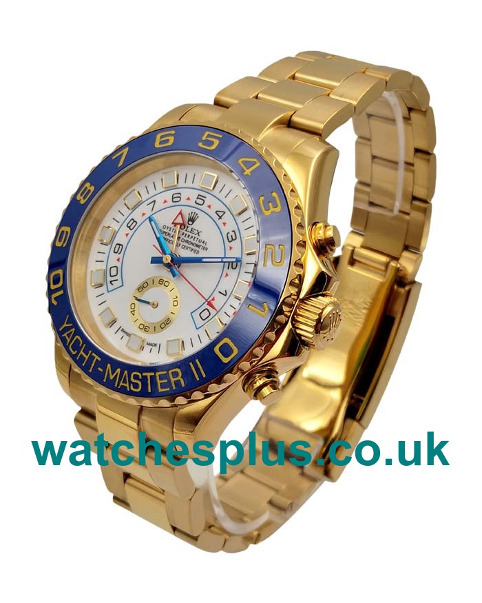 UK Best 1:1 Rolex Yacht-Master II 116688 Replica Watches With White Dials For Men