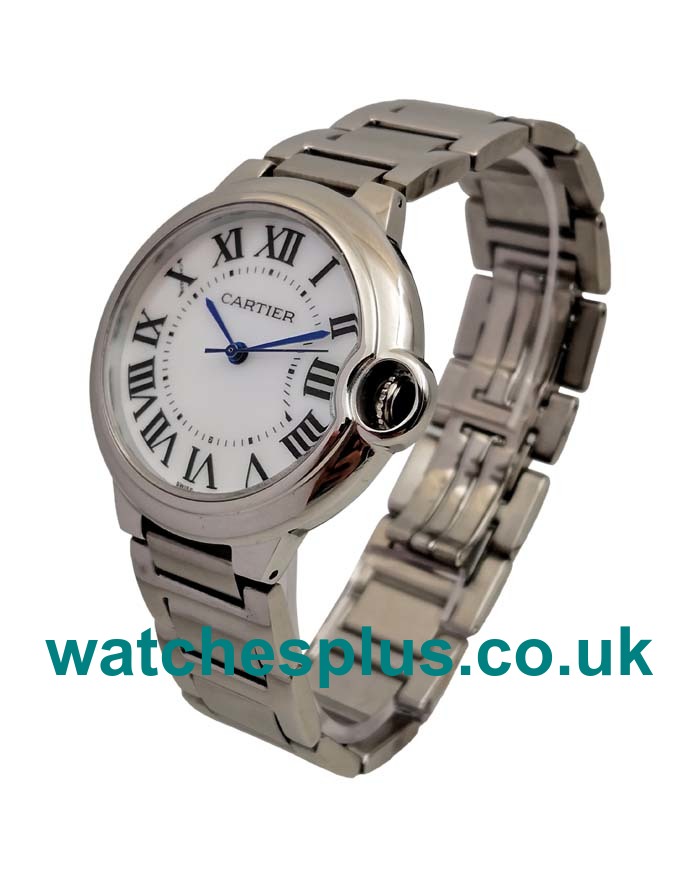 Perfect 1:1 Cartier Ballon Bleu W6920046 Replica Watches With White Mother-Of-Pearl Dials For Sale