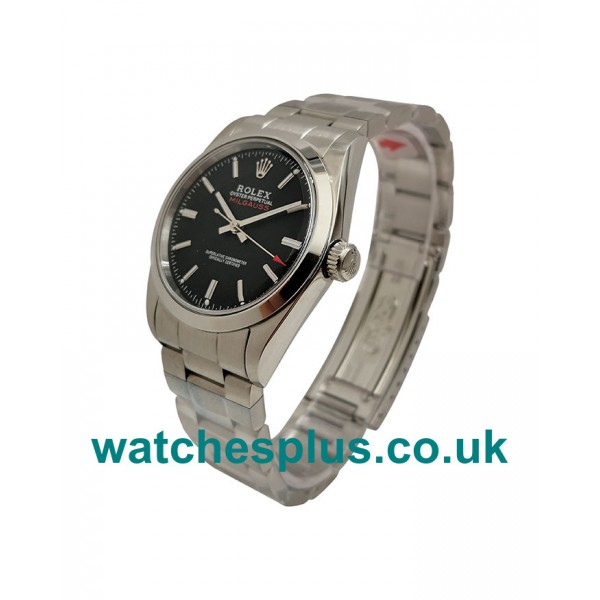 UK Swiss Cheap Fake Rolex Milgauss Ref.1019 With Black Dials And Steel Cases Online