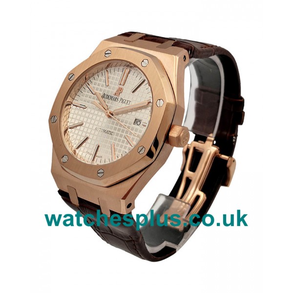 UK Luxury 41 MM Replica Audemars Piguet Royal Oak 15400OR.OO.D088CR.01 With Silvery White Dials