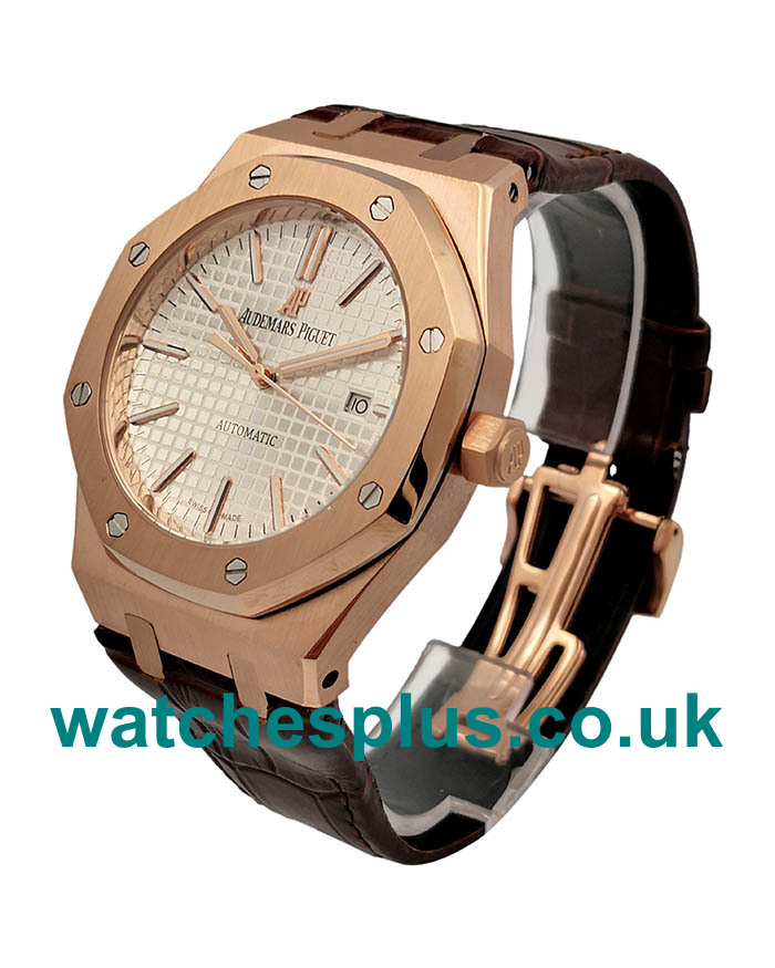 UK Luxury 41 MM Replica Audemars Piguet Royal Oak 15400OR.OO.D088CR.01 With Silvery White Dials