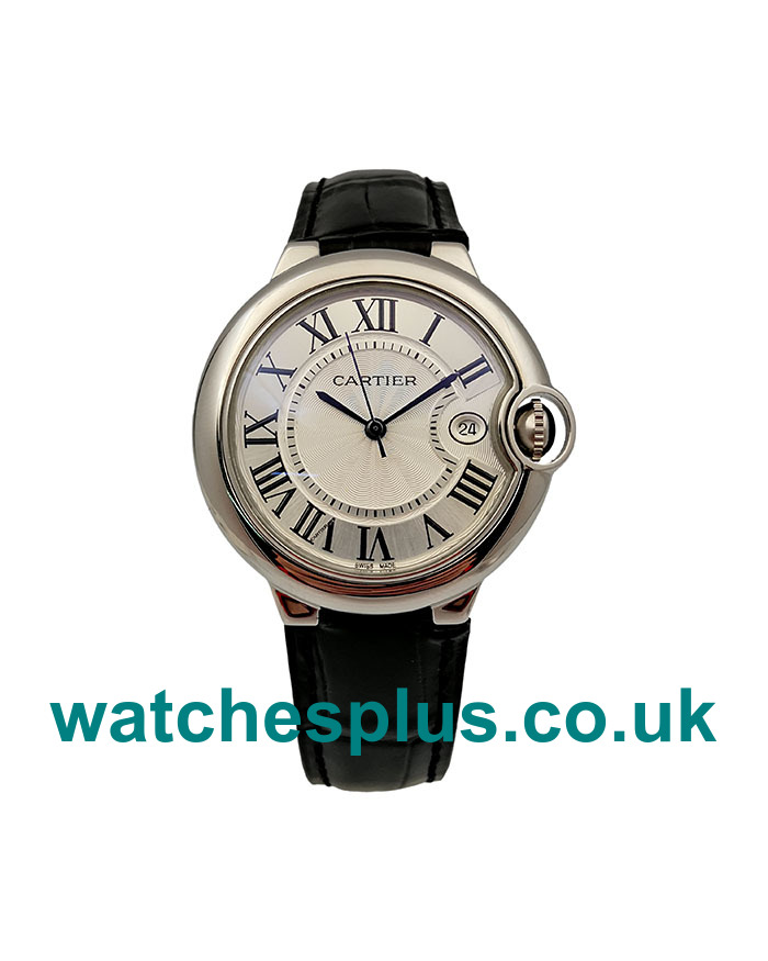 UK Best 1:1 Cartier Ballon Bleu W69017Z4 Replica Watches With Silver Dials Online