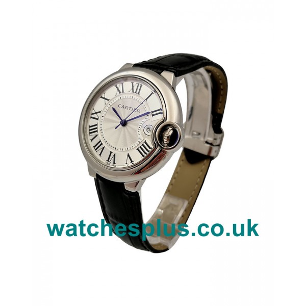 UK Best 1:1 Cartier Ballon Bleu W69017Z4 Replica Watches With Silver Dials Online