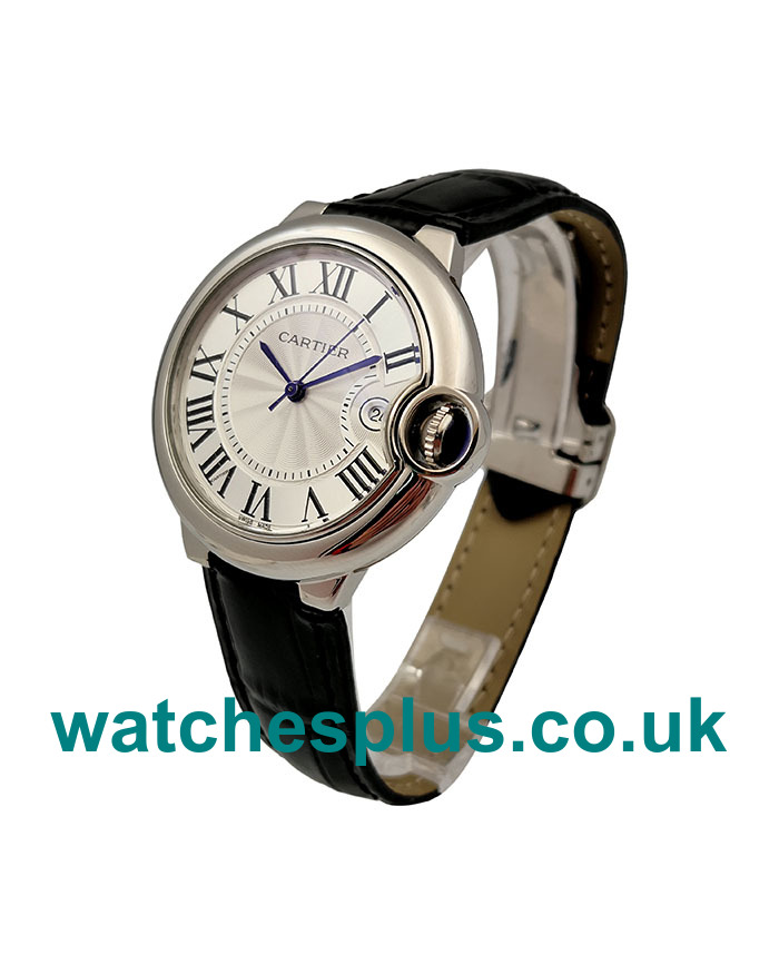 UK Best 1:1 Cartier Ballon Bleu W69017Z4 Replica Watches With Silver Dials Online