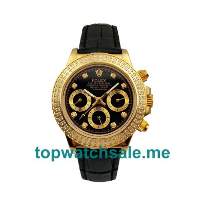 UK Cheap Rolex Daytona 116508 Replica Watches With Black Dials For Women