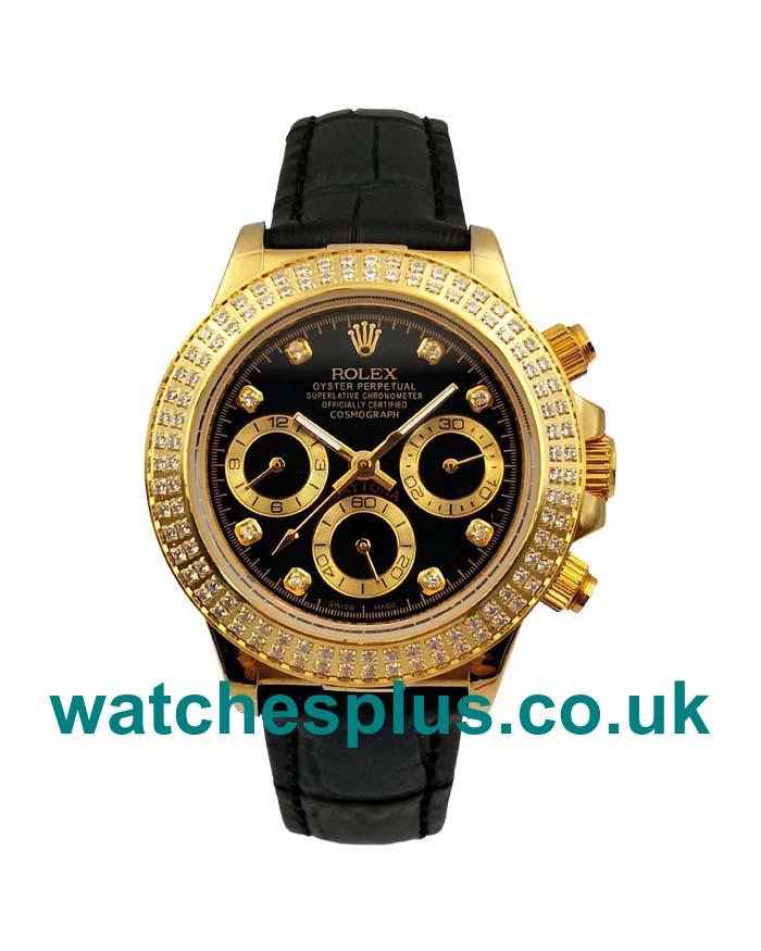 UK Cheap Rolex Daytona 116508 Replica Watches With Black Dials For Women