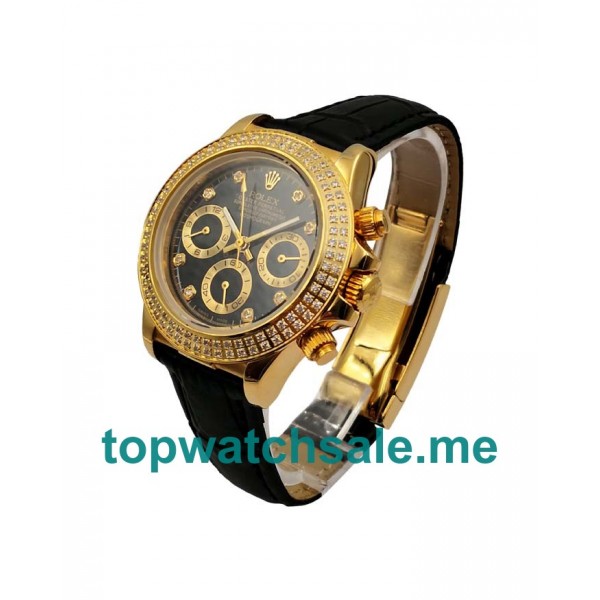 UK Cheap Rolex Daytona 116508 Replica Watches With Black Dials For Women