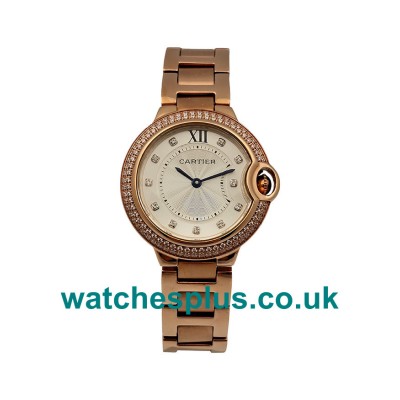 UK Best 1:1 Cartier Ballon Bleu WE902062 Replica Watches With White Dials For Sale