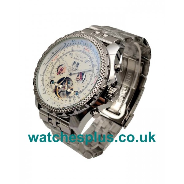 Swiss Made Breitling Bentley Mulliner Tourbillon Fake Watches With White Dials For Sale